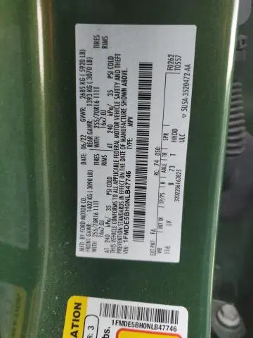 2022 FORD BRONCO BASE  