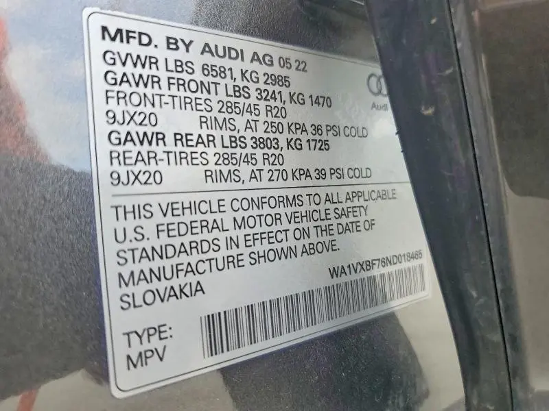 2022 AUDI Q7 PRESTIGE  