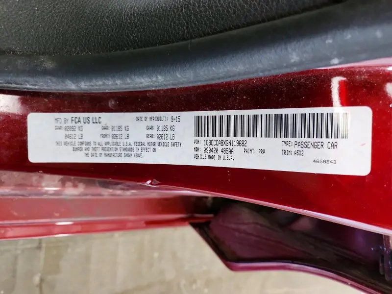 2016 CHRYSLER 200 LIMITED  