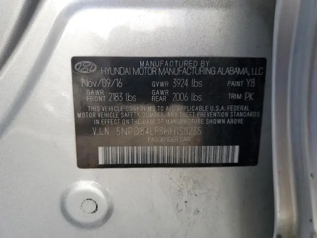 2017 HYUNDAI ELANTRA SE  