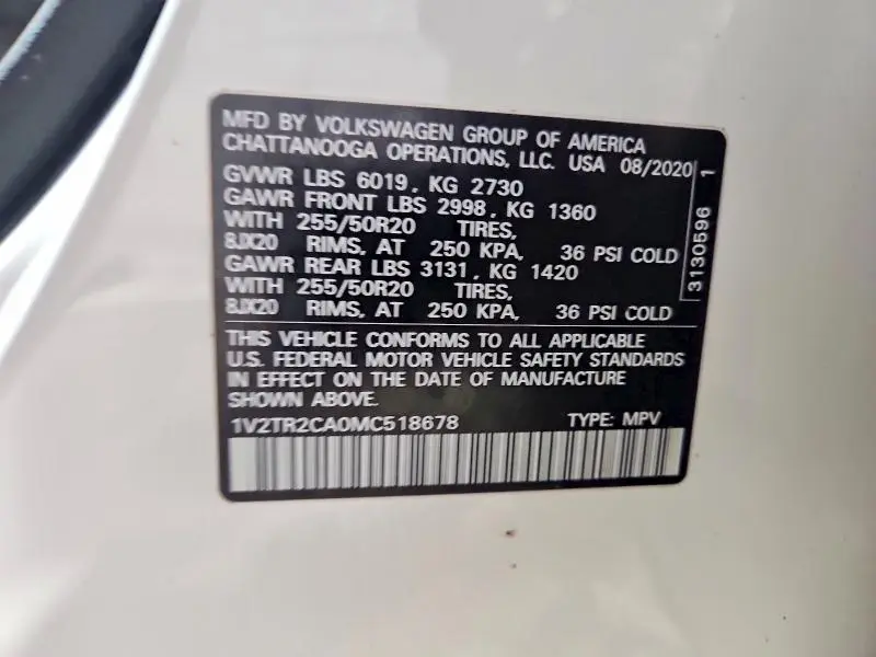 2021 VOLKSWAGEN ATLAS SEL PREMIUM  