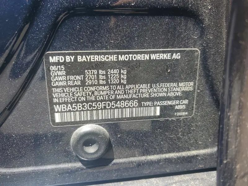 2015 BMW 535 XI  