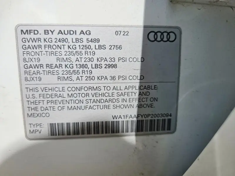 2023 AUDI Q5 PRESTIGE 45  