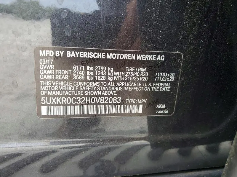 2017 BMW X5 XDRIVE35I  
