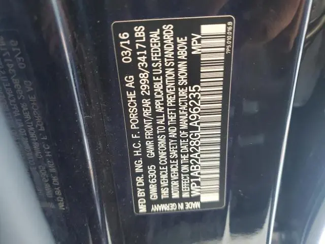 2016 PORSCHE CAYENNE S  