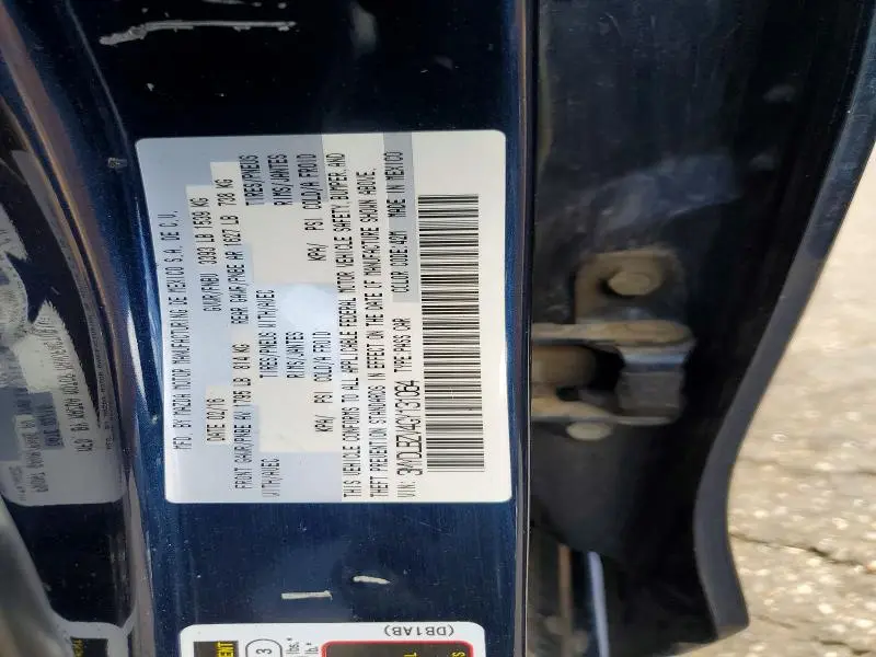 2016 TOYOTA SCION IA   