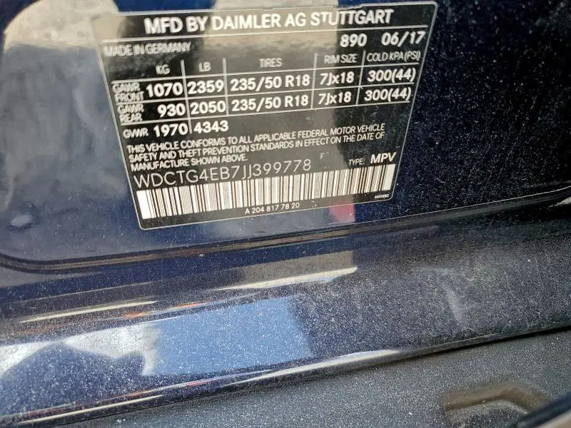 2018 MERCEDES-BENZ GLA 250  