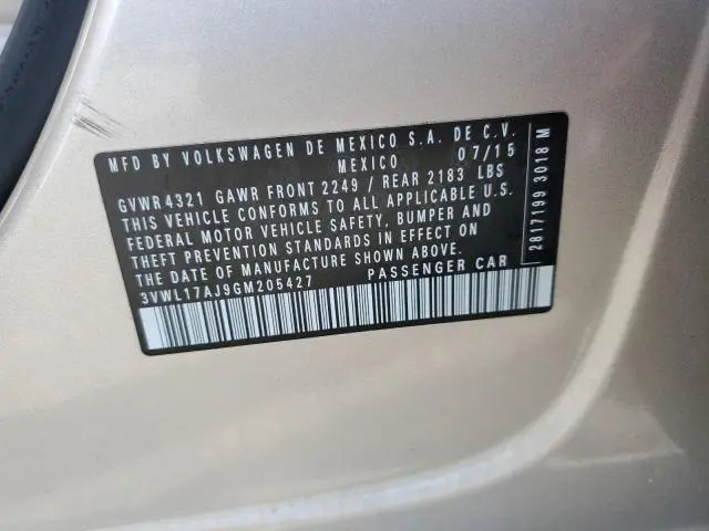 2016 VOLKSWAGEN JETTA SEL  