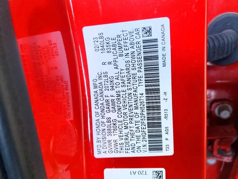 2023 HONDA CIVIC SPORT  