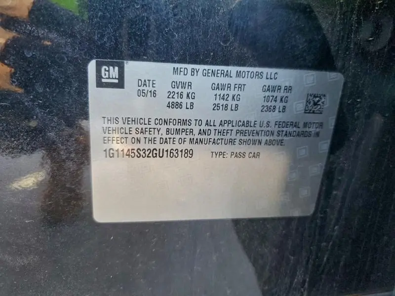 2016 CHEVROLET IMPALA LTZ  