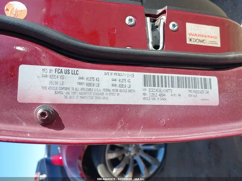 2020 CHRYSLER 300 LIMITED