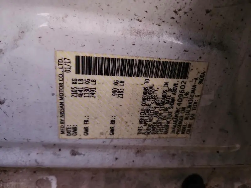 2017 NISSAN MAXIMA 3.5 SV  