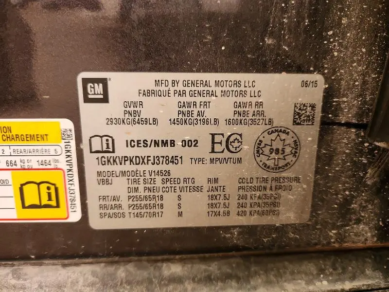 2015 GMC ACADIA SLE  
