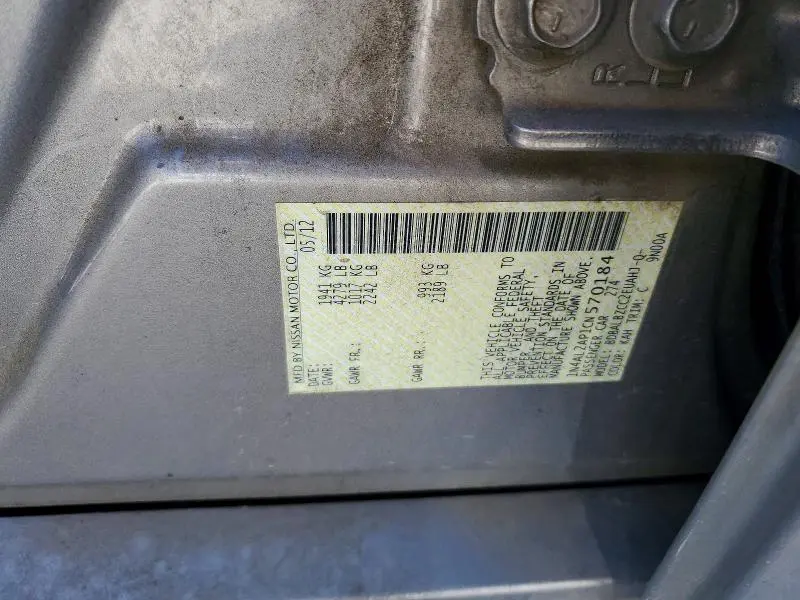 2012 NISSAN ALTIMA 2.5  