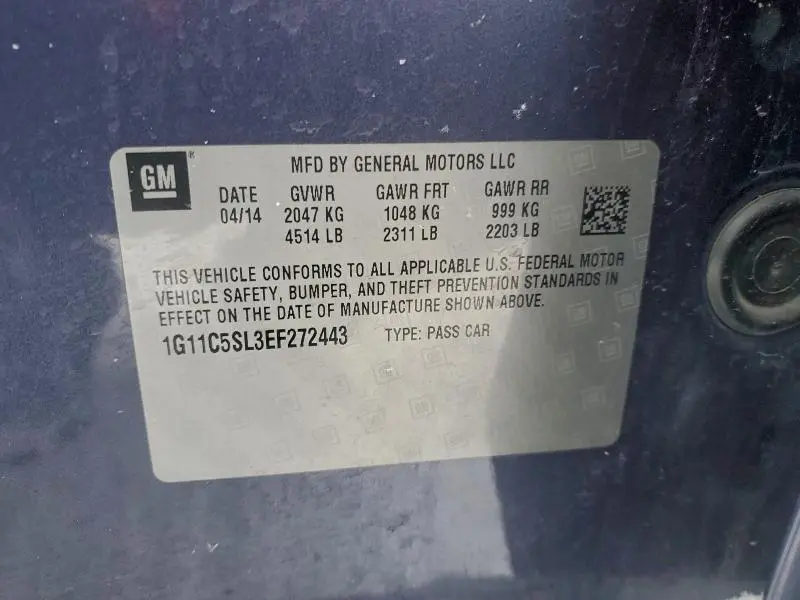 2014 CHEVROLET MALIBU 1LT  