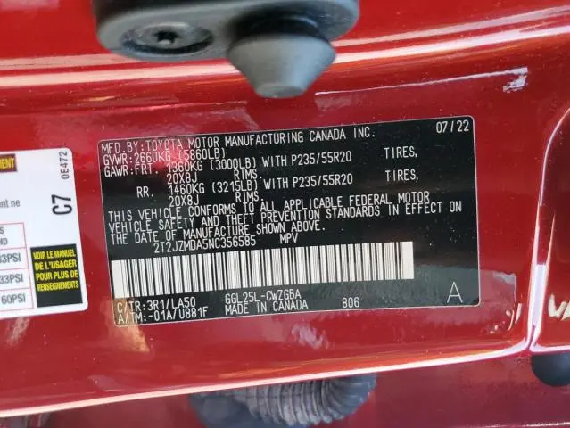 2022 LEXUS RX 350  