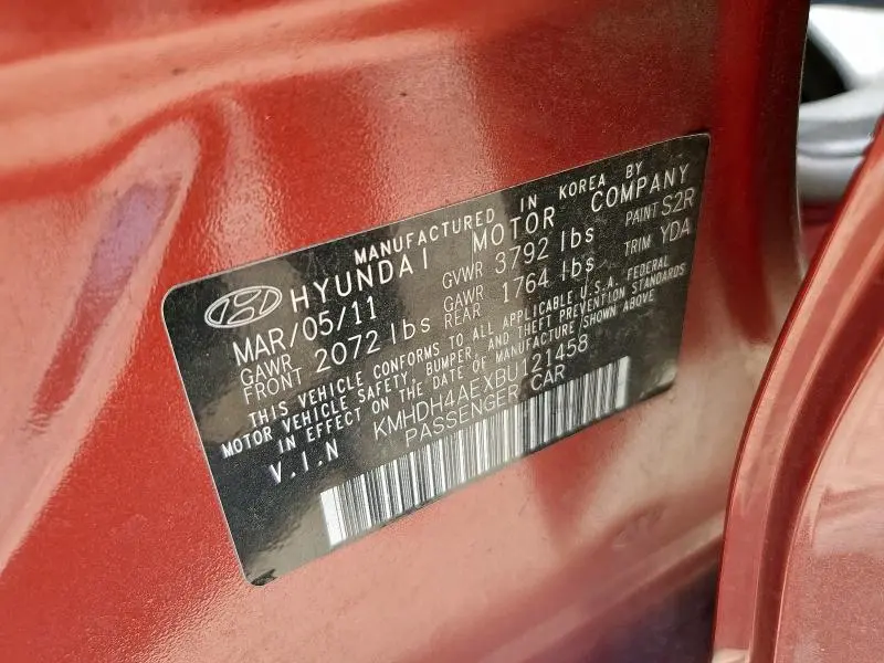 2011 HYUNDAI ELANTRA GLS  