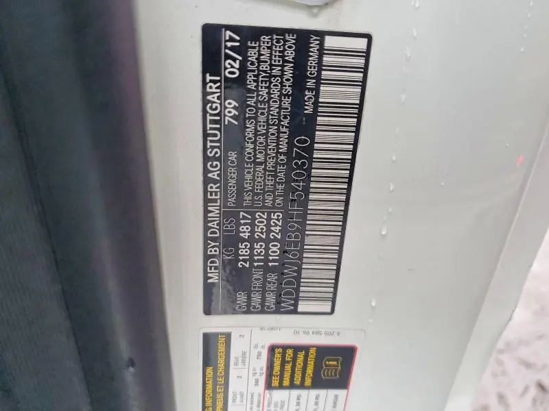 2017 MERCEDES-BENZ C 43 4MATIC AMG  