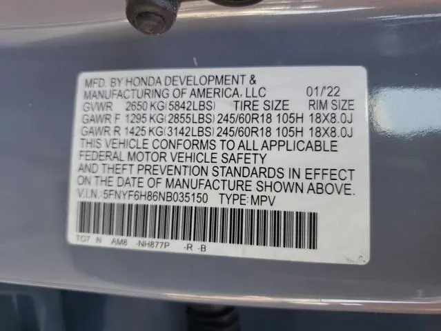 2022 HONDA PILOT TRAILSPORT  