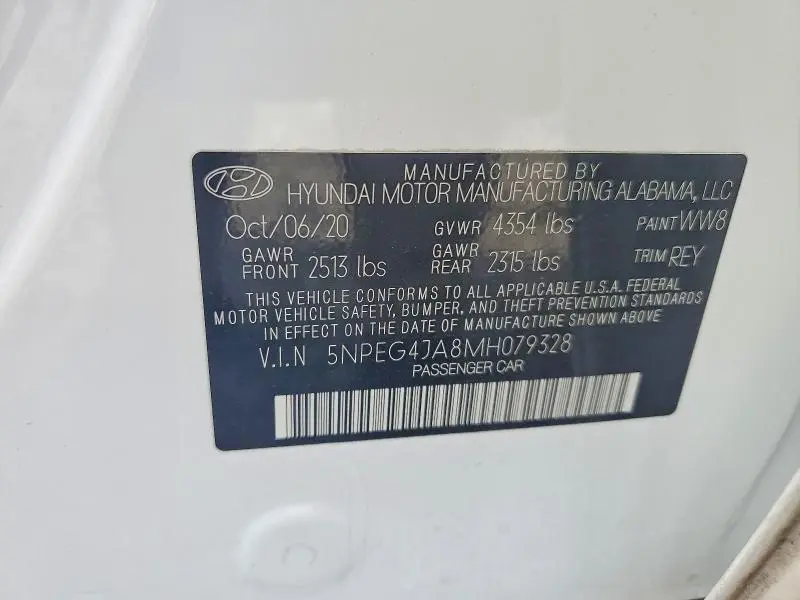 2021 HYUNDAI SONATA SE  
