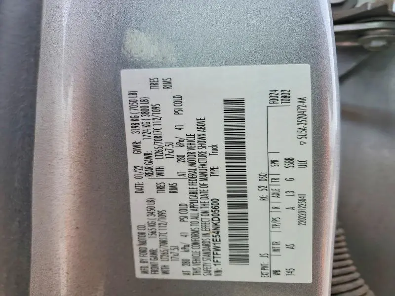 2022 FORD F150 SUPERCREW  