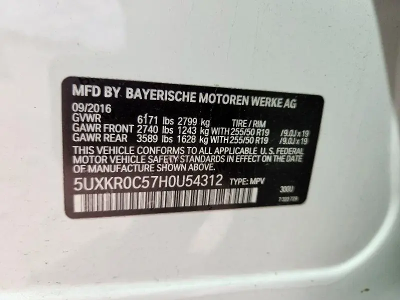 2017 BMW X5 XDRIVE35I  