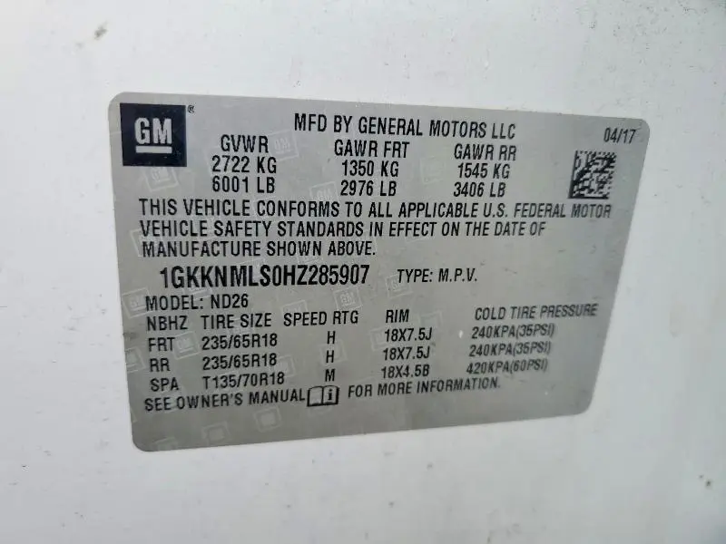 2017 GMC ACADIA SLT-1  