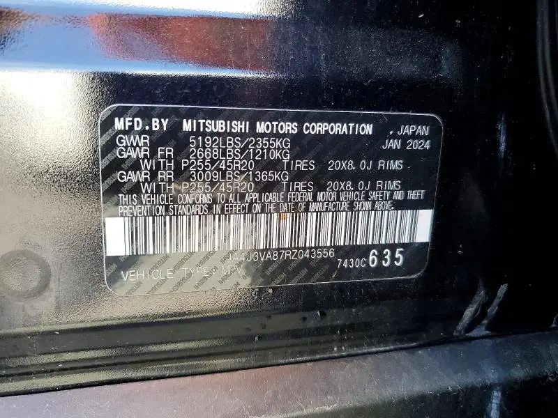 2024 MITSUBISHI OUTLANDER SE  