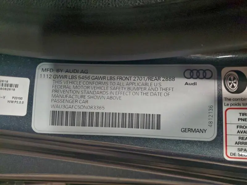 2013 AUDI A7 PRESTIGE  