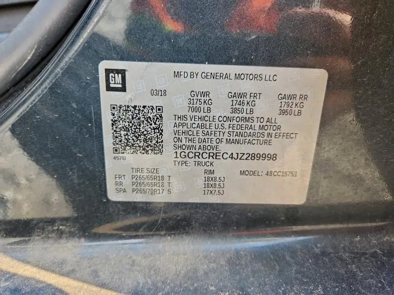 2018 CHEVROLET SILVERADO C1500 LT  