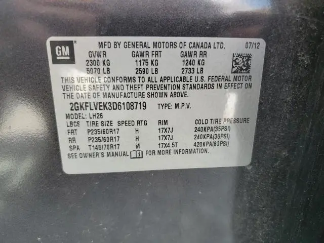 2013 GMC TERRAIN SLT  