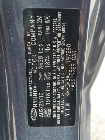 2011 HYUNDAI ACCENT GL  