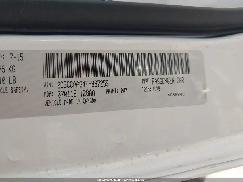 2015 CHRYSLER 300 LIMITED