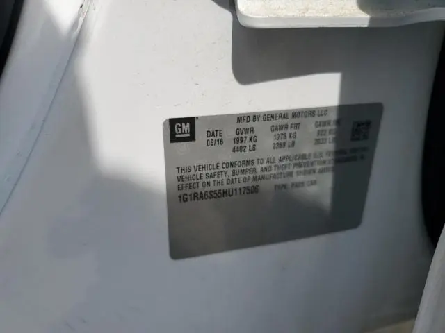 2017 CHEVROLET VOLT LT  
