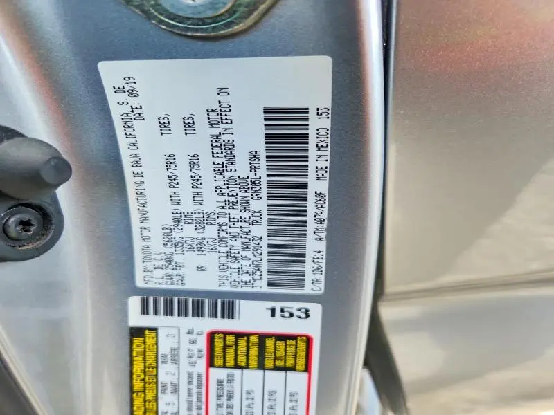 2020 TOYOTA TACOMA SR V6  