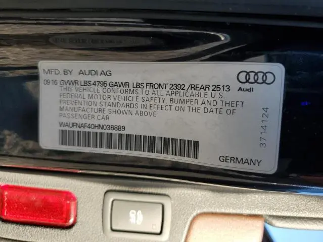 2017 AUDI A4 PRESTIGE  