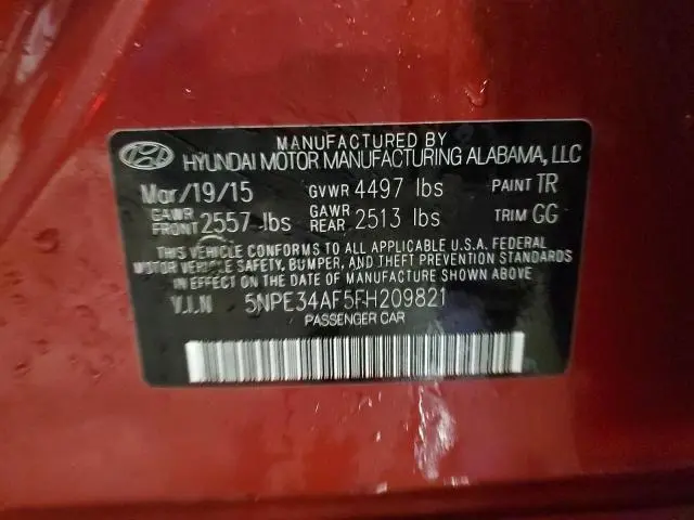 2015 HYUNDAI SONATA SPORT