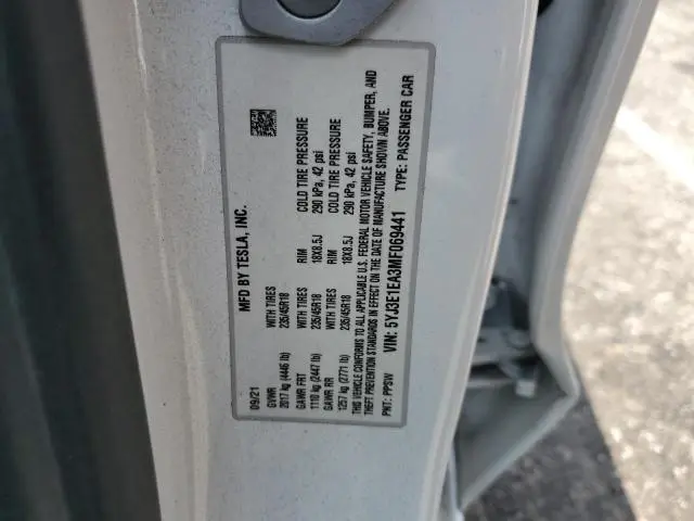 2021 TESLA MODEL 3   