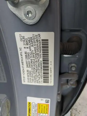 2021 HONDA ACCORD SPORT SE  