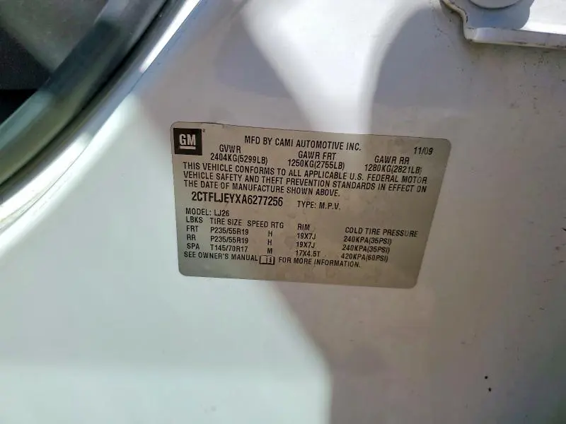 2010 GMC TERRAIN SLT  
