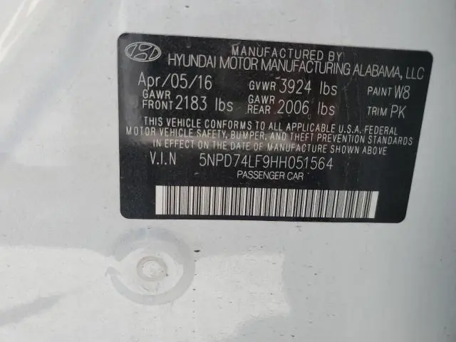 2017 HYUNDAI ELANTRA SE