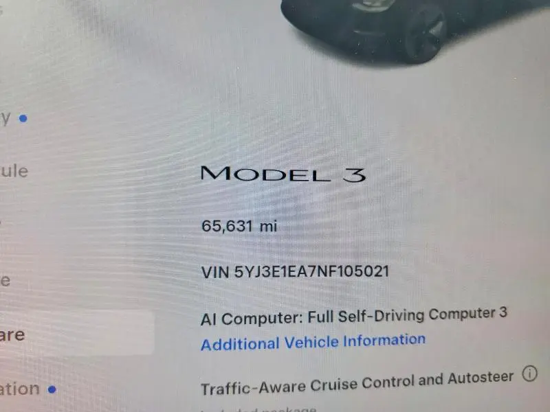 2022 TESLA MODEL 3   