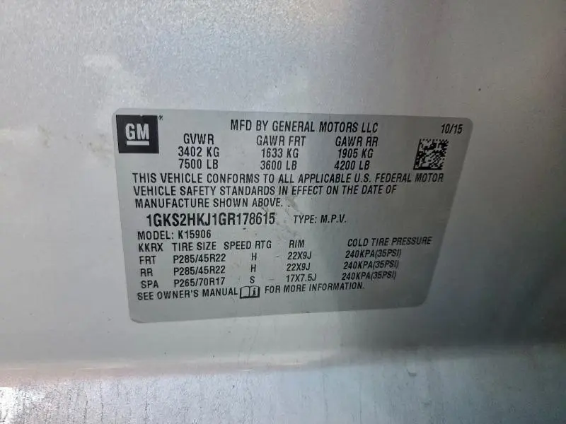 2016 GMC YUKON XL DENALI  