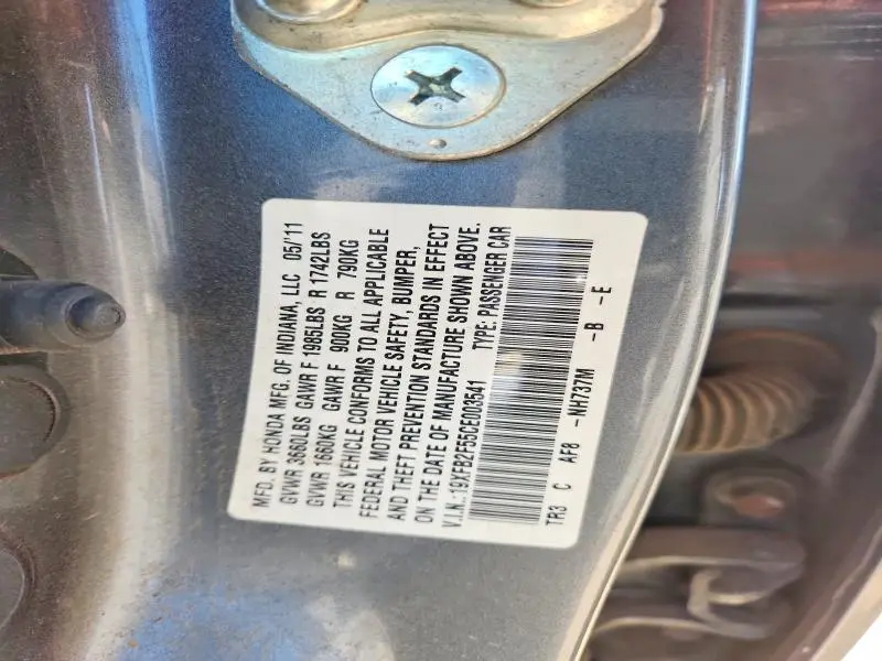 2012 HONDA CIVIC LX  