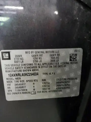 2017 GMC ACADIA SLE  
