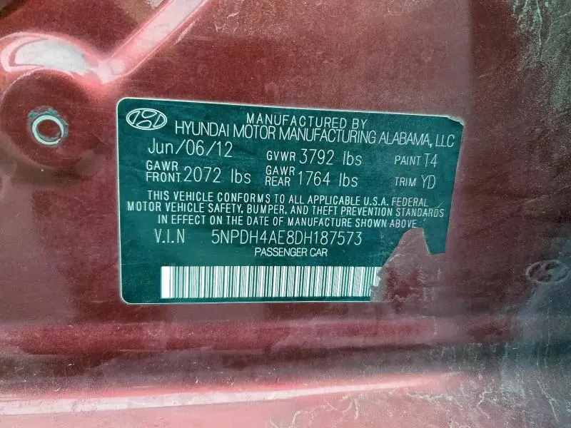 2013 HYUNDAI ELANTRA GLS  