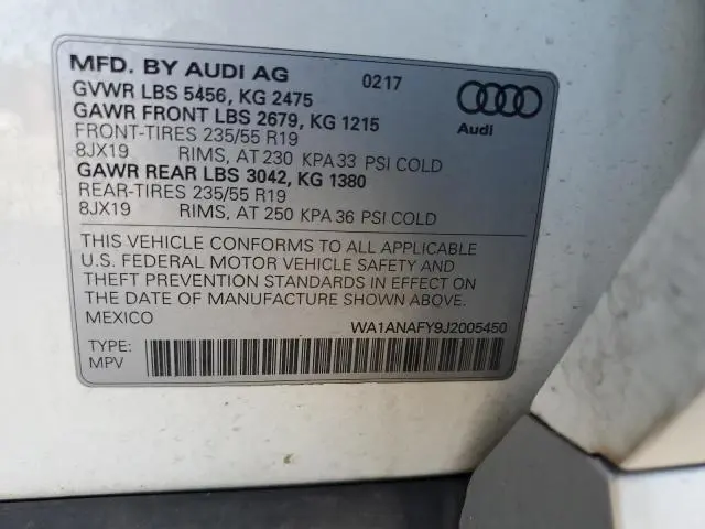 2018 AUDI Q5 PREMIUM