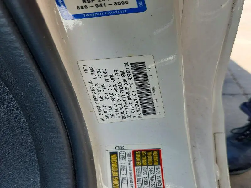 2013 HONDA ACCORD EXL  