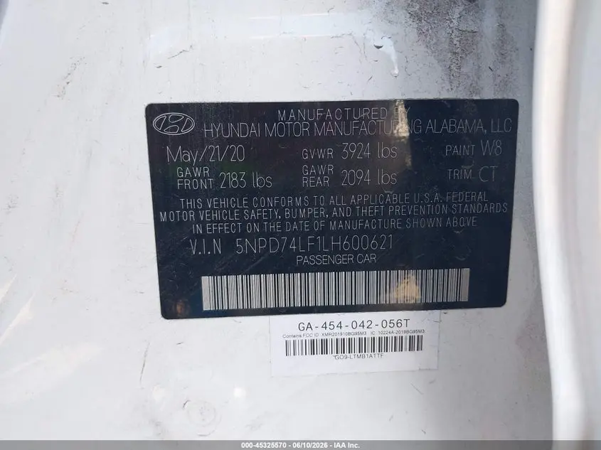 2020 HYUNDAI ELANTRA SE