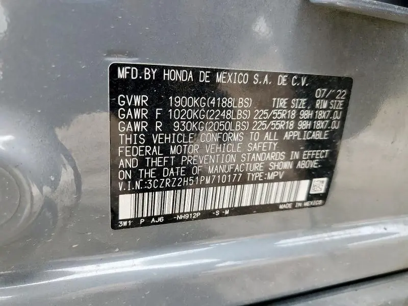 2023 HONDA HR-V SPORT  